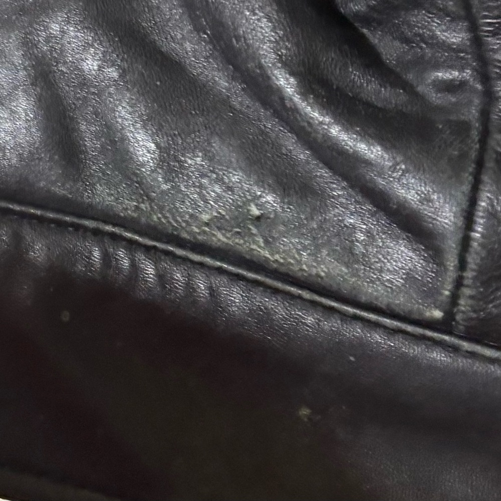 Men's Black Leather Jacket - Picture 9 of 16